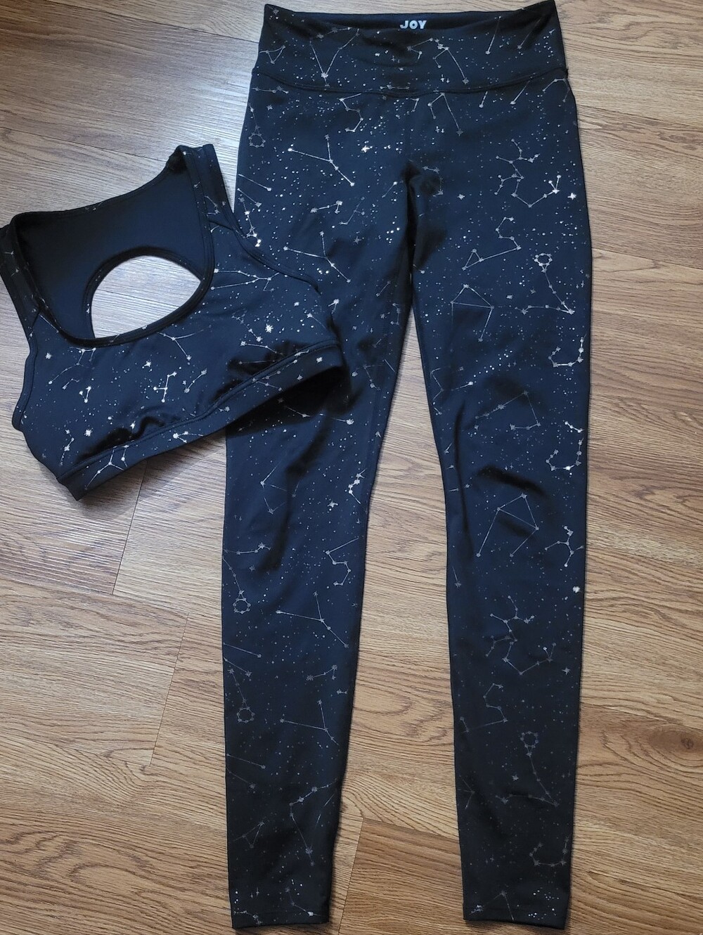 Joy Lab set constellation stars copper rose gold yoga gym goth S
